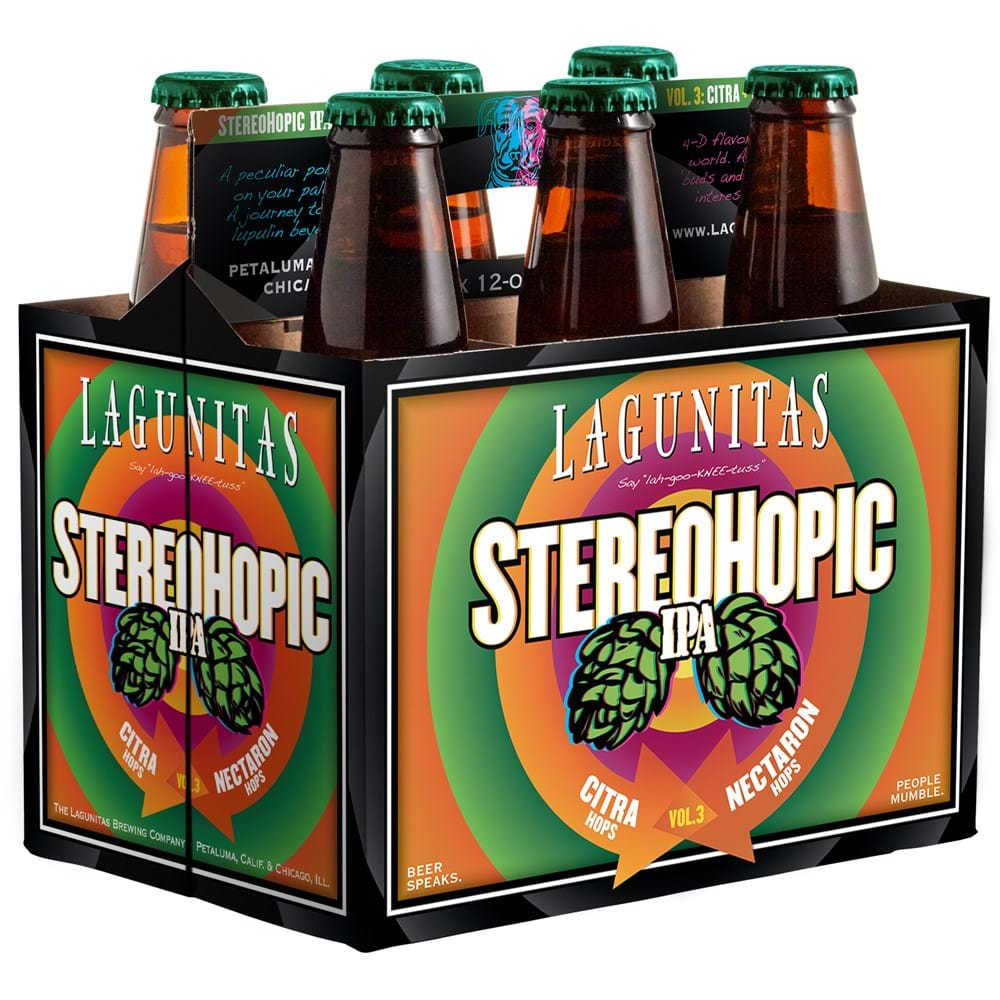 BEER LAGUNITAS STEREOHOPILEXTRA NECTARON  SIX PACK BOTTLES