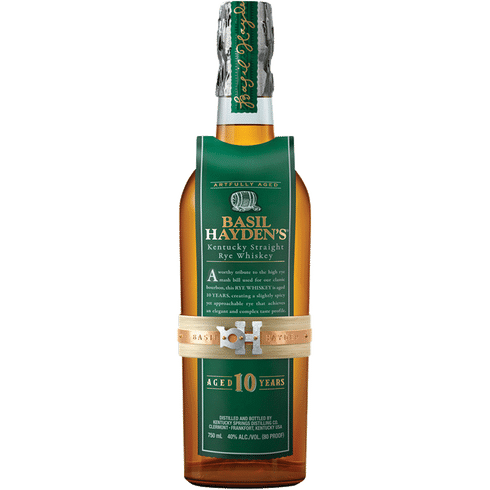 BASIL HAYDEN'S 10 YEARS RYE WHISKEY 750 ML