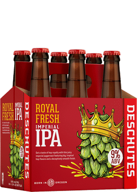 BEER DESCHUTES ROYAL FRESH IMPERIAL IPA SIX PACK BOTTLES