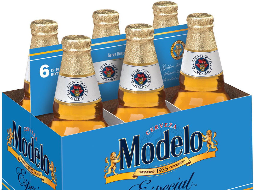 BEER MODELO SIX PACK BOTTLES