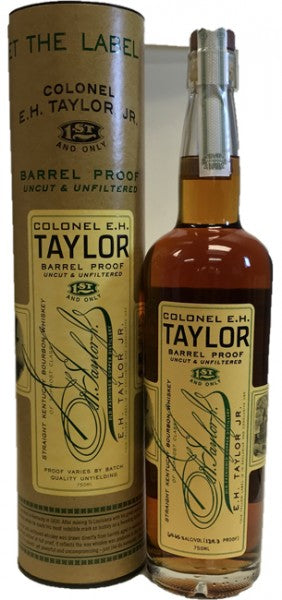 COLONEL E.H TAYLOR ,JR BOURBON WHISKEY BARREL PROOF UNCUT & UNFILTERE 750 MLD