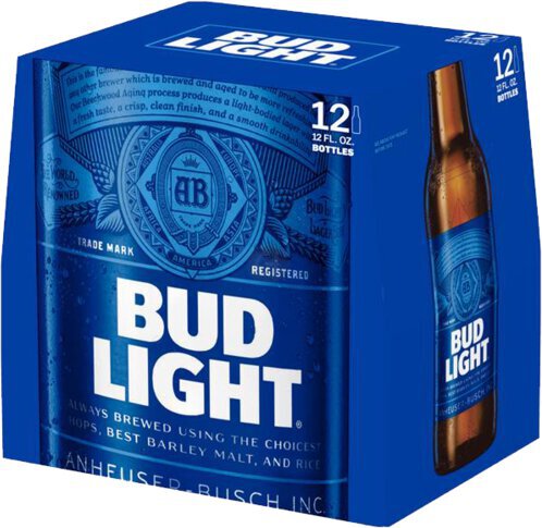 BEER BUDLIGHT 12 PACK BOTTLES